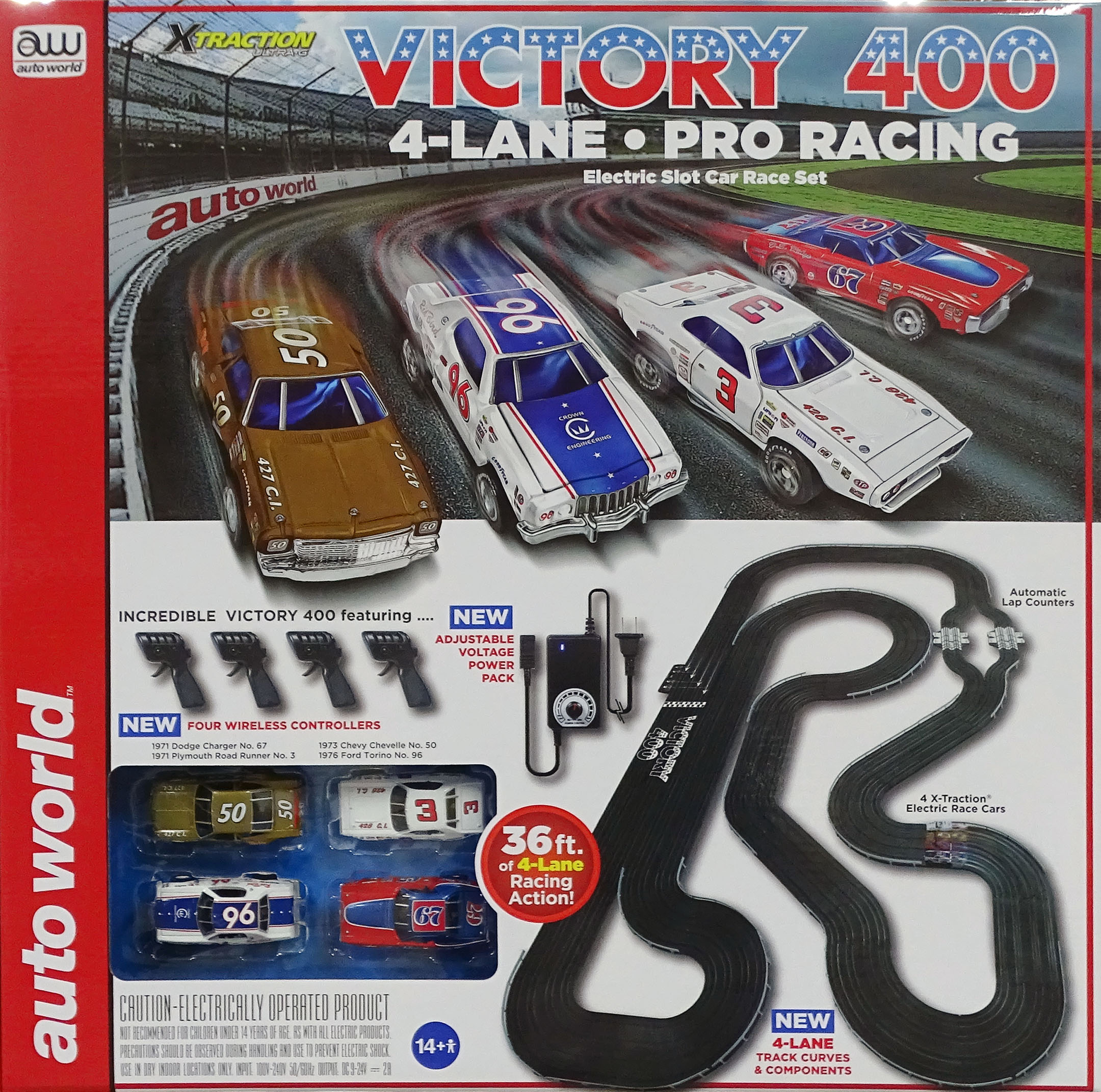 2022 Auto World Victory 400 – 4 Lane Pro Racing Race Set Srs345 – Speed 